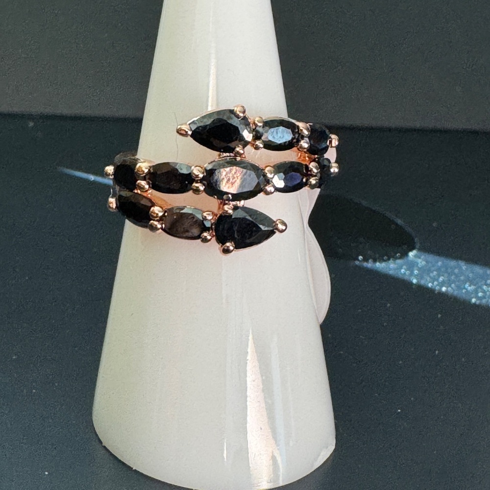 Bomb Party - RBP7783 Raise A Toast -Black Onyx On Rose Gold - Size 7